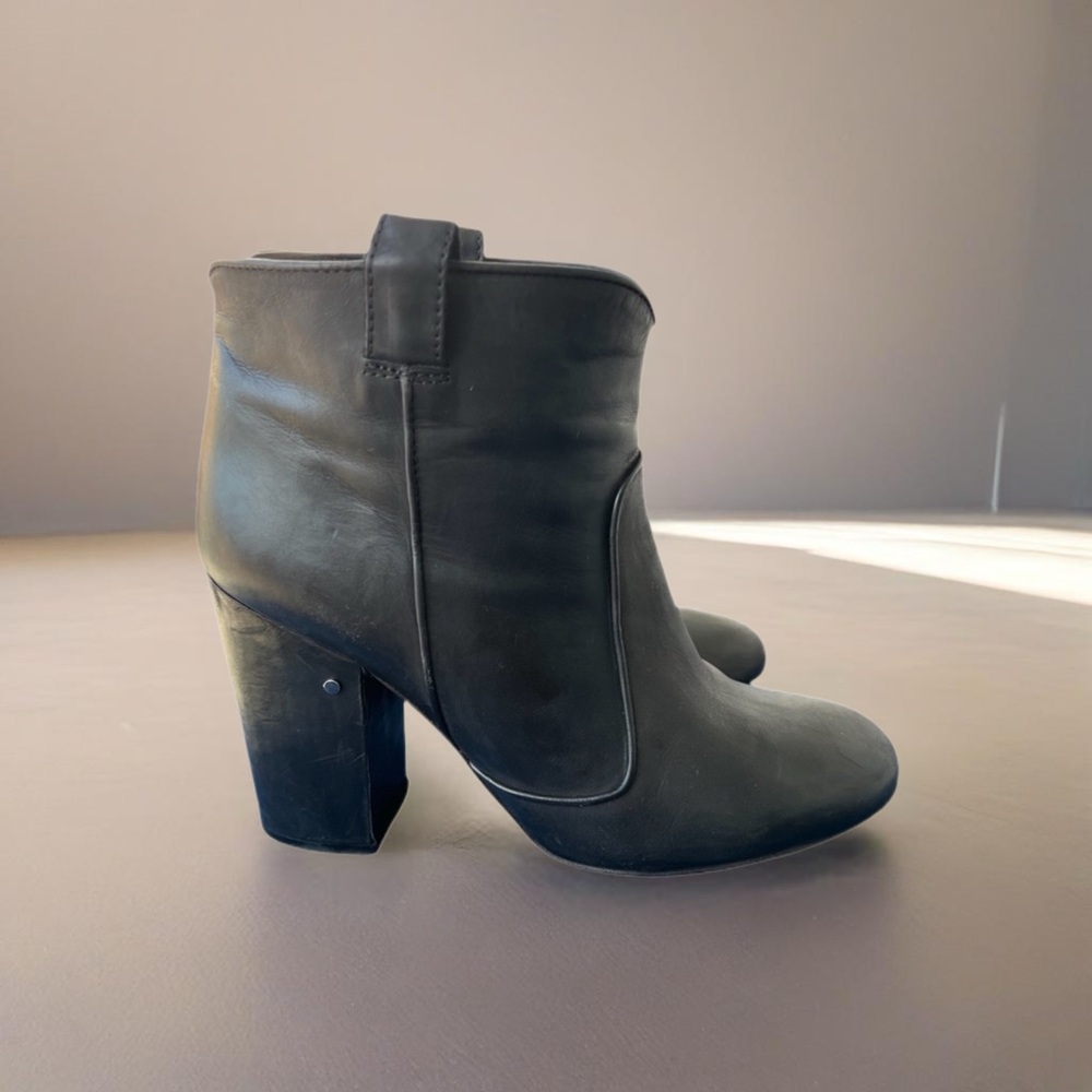 Laurence Dacade Black Leather Calfskin Booties - Size 8.5 IOB